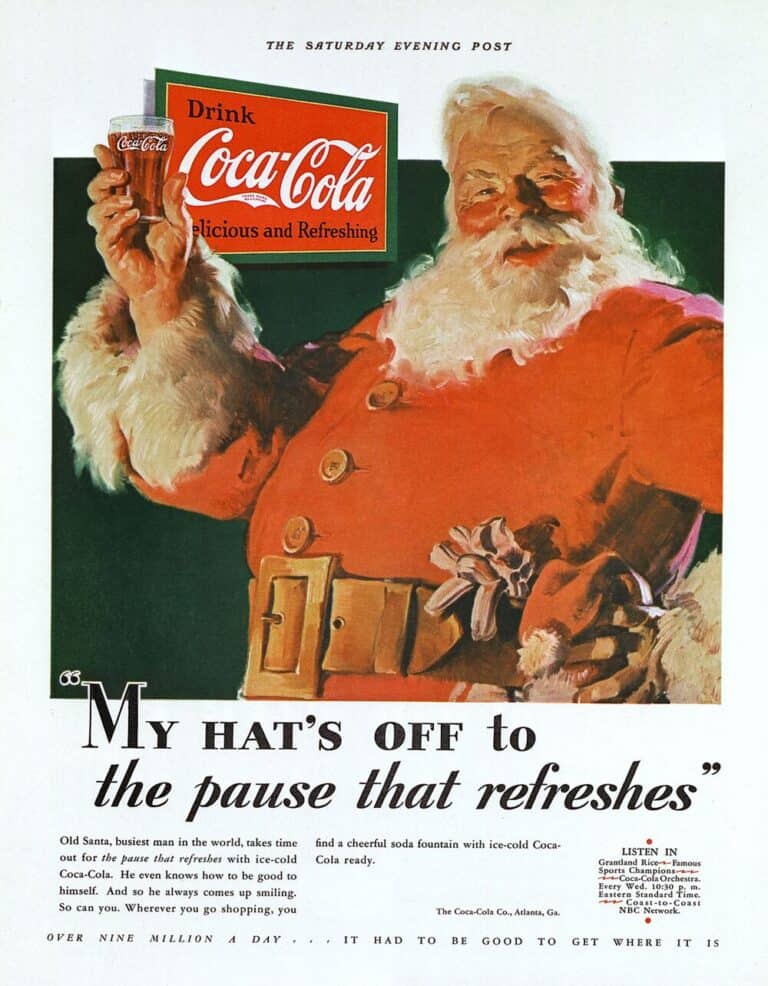 Coca-Cola Santa Claus Christmas ad: the pause that refreshes